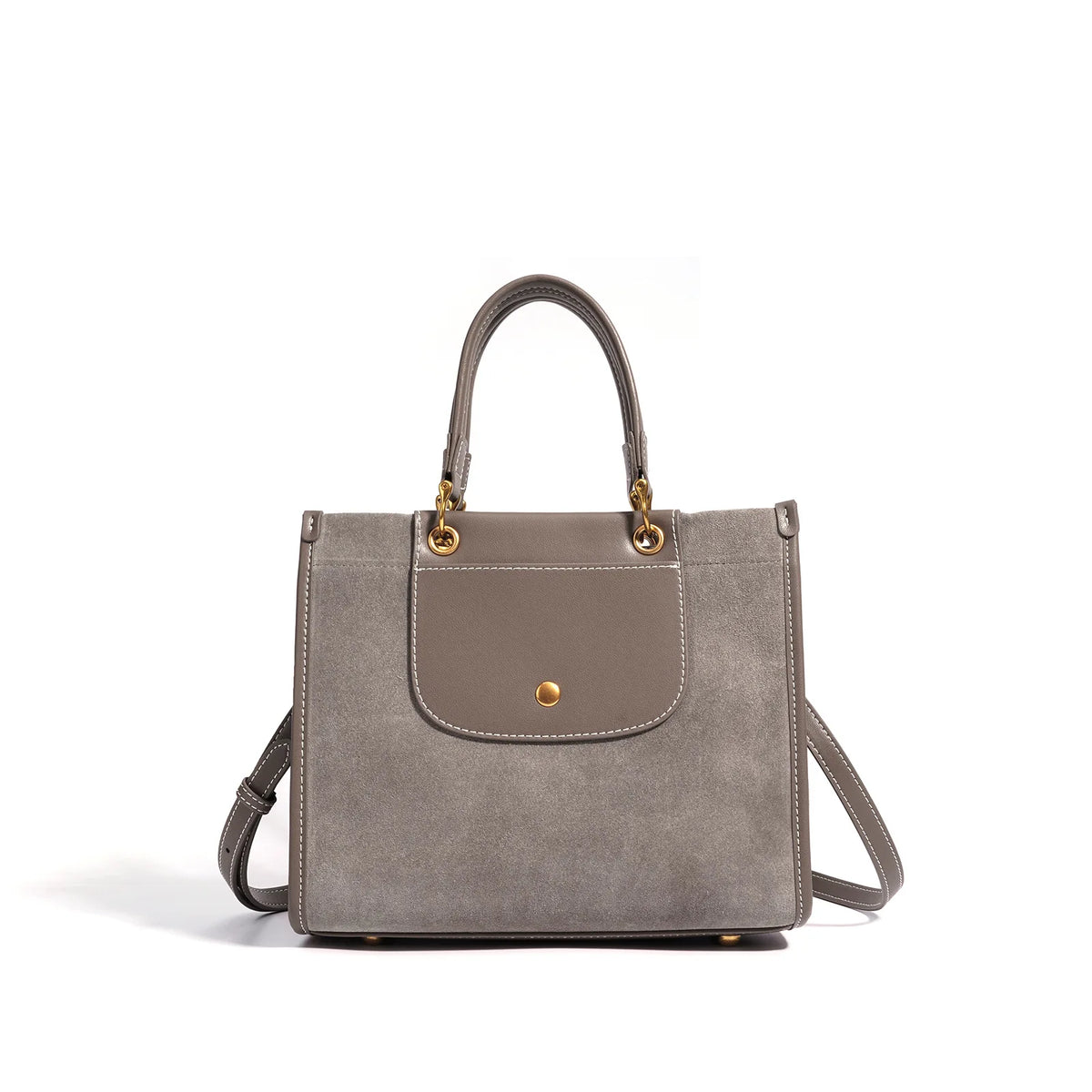 Wildleder Tragetasche Herbst Winter Neues kleines Design Vintage Aktentasche Mode Minimalistische Schulter Umhängetasche für Damen Handtaschen