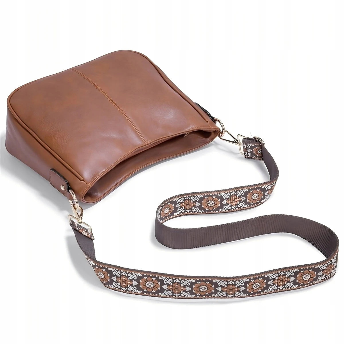 Sac à main en cuir vegan Éco-Responsable – Forme rectangulaire, Poche Zip