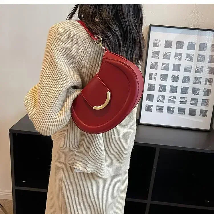 Sac bandoulière cuir PU – Boucle Magnétique
