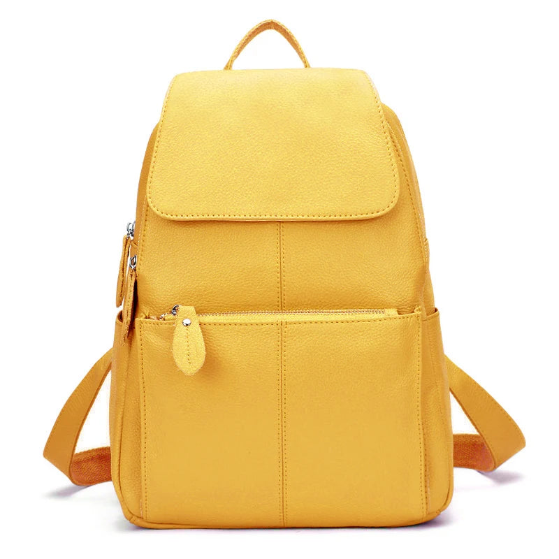 Sac à dos femme en cuir véritable – Anti-Vol, Grande Capacité MYNELIA