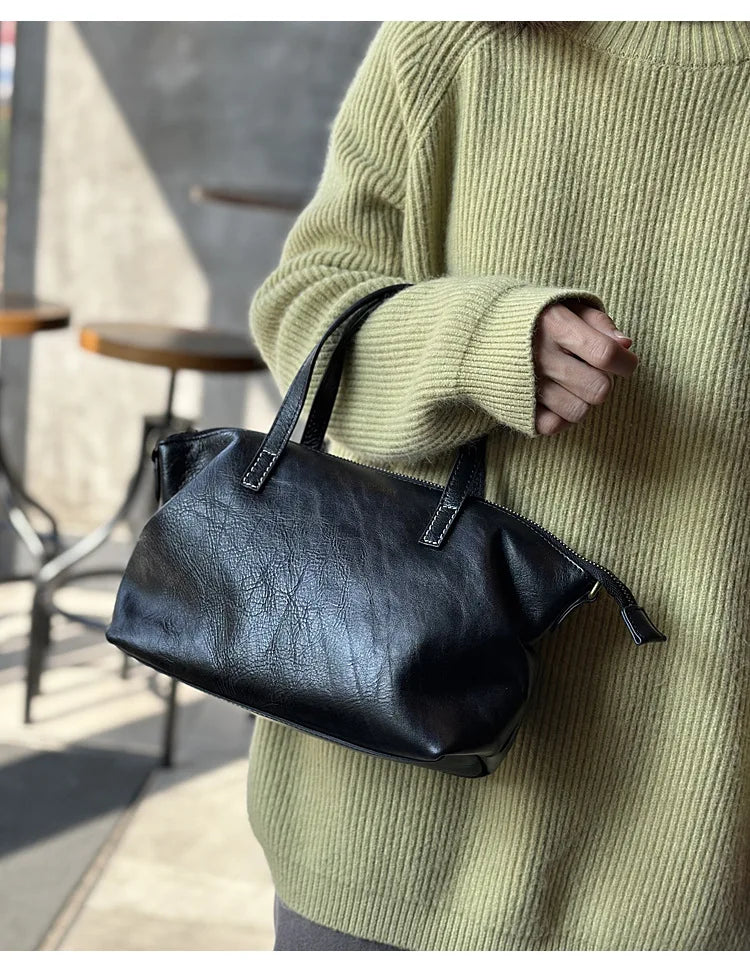Sac Hobo Cuir  Véritable Femme – Finitions coutures