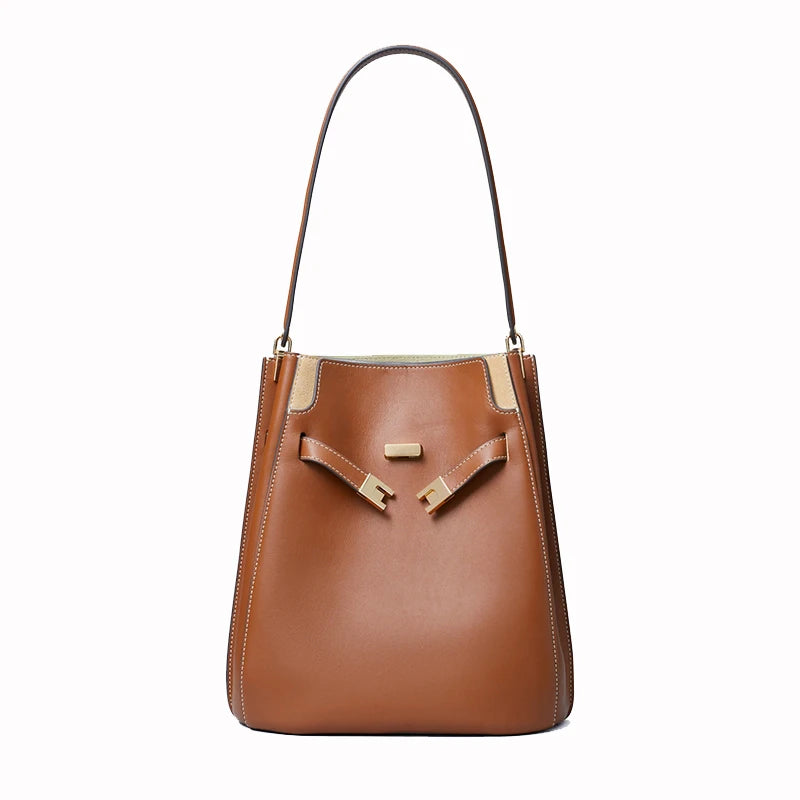 Sac Seau Cuir Véritable Doublure Cuir Hydrofuge