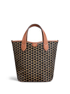 Sac Bucket Canvas Monogramme – Motif géométrique,Coutures contrastées