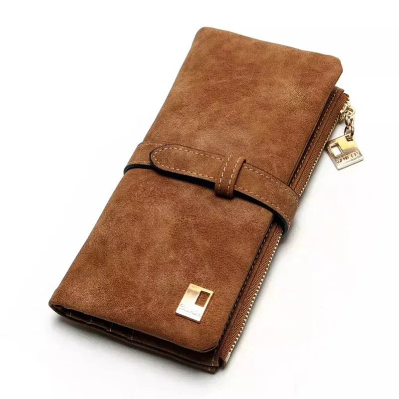 Portefeuille en cuir PU Multi-Compartiments Clutch