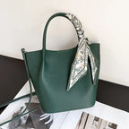 Sac Tote Cuir Véritable Ruban Décoratif Espaces Intérieurs