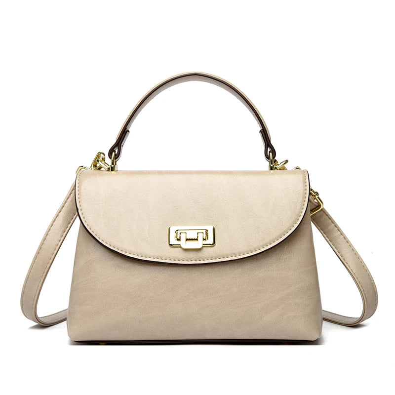 Sac bandoulière structuré en simili cuir PU – Fermeture zippée