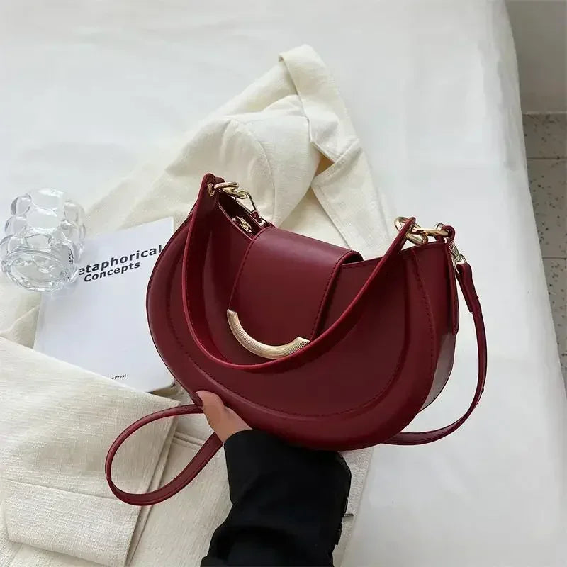 Sac bandoulière cuir PU – Boucle Magnétique