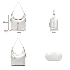 Sac hobo cuir véritable- Zippé bandoulière MYNELIA