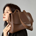 Sac Tote Cuir veritable Souple Rétro Luxe – Poche Flap