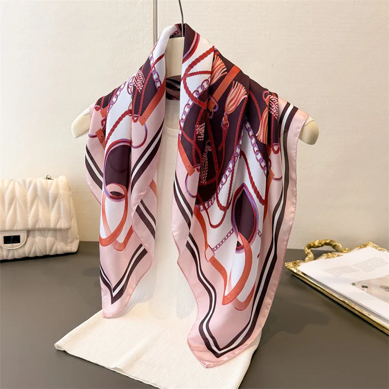 Foulard Carré Femme Motif Paisley – 70×70 cm, Doux & Multicolore MYNELIA