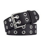 Ceinture Tendance Double Trou — Style Y2K Punk Rock, Sans Poinçon, 110 cm MYNELIA