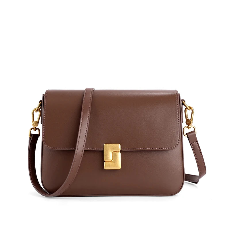 Sac bandoulière cuir de vache–Petit Sac selle chic toutes saisons MYNELIA