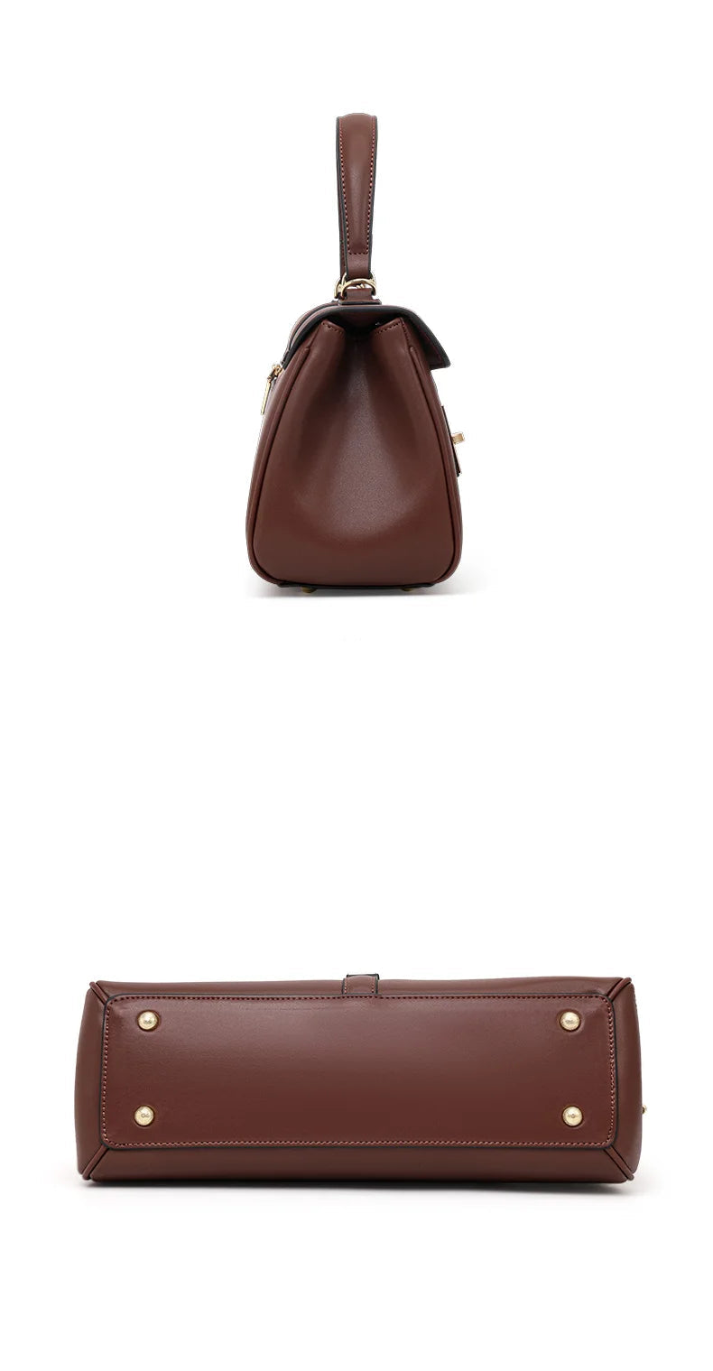 Sac épaule femme en cuir de vachette véritable – Forme rectangulaire