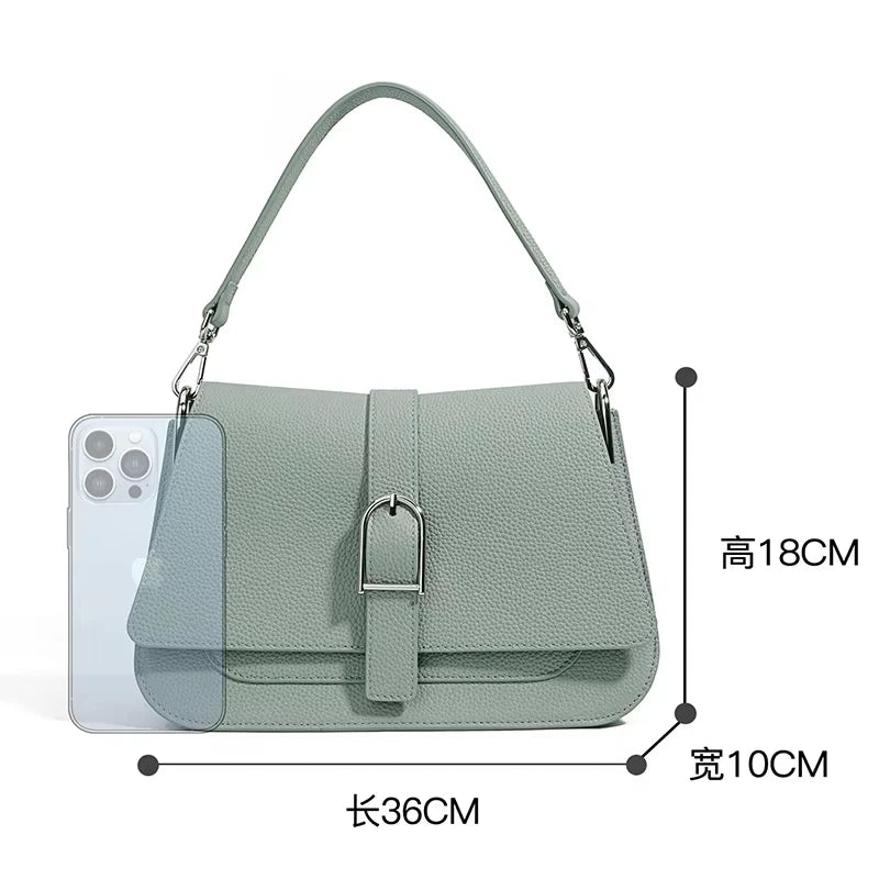 Sac bucket en cuir véritable souple – Doublure Cuir, Fermeture Hasp