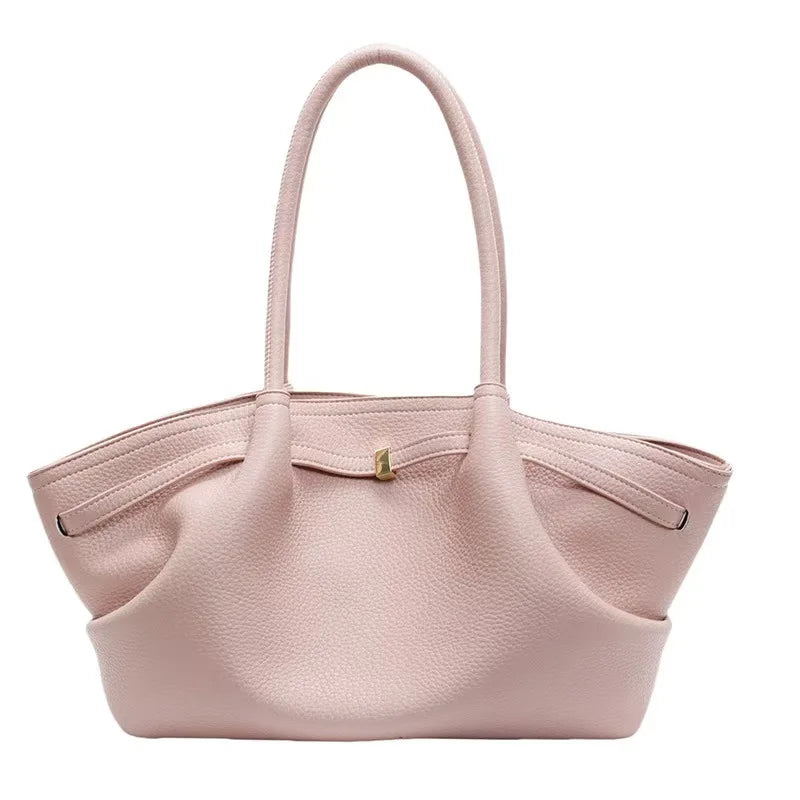 Sac à main tote bag cuir PU motif Litchi – Grande Capacité MYNELIA