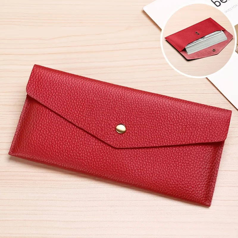 Portefeuille long cuir de vache femme – Pochette enveloppe grande MYNELIA