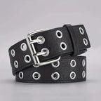 Ceinture Tendance Double Trou — Style Y2K Punk Rock, Sans Poinçon, 110 cm MYNELIA