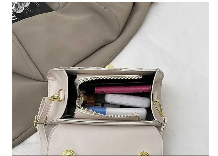 Sac  bandoulière PU Cuir Boucle Cadenas Femme