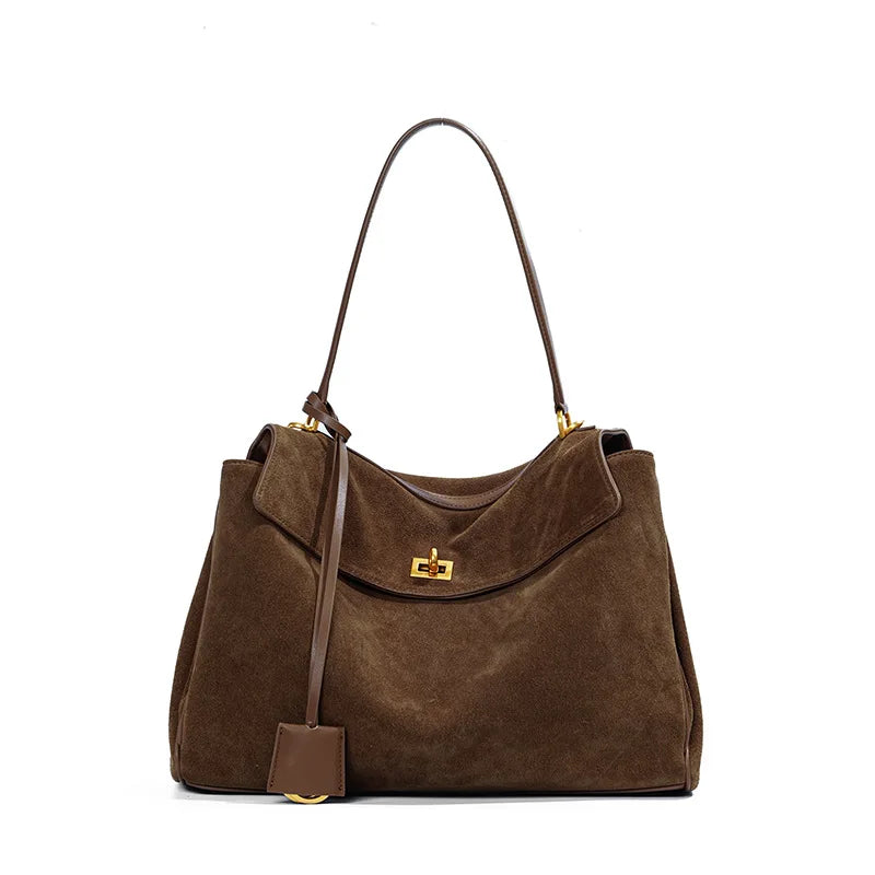 Sac Tote en Daim & Cuir | Grande Capacité Femme – Bandoulière Chic MYNELIA