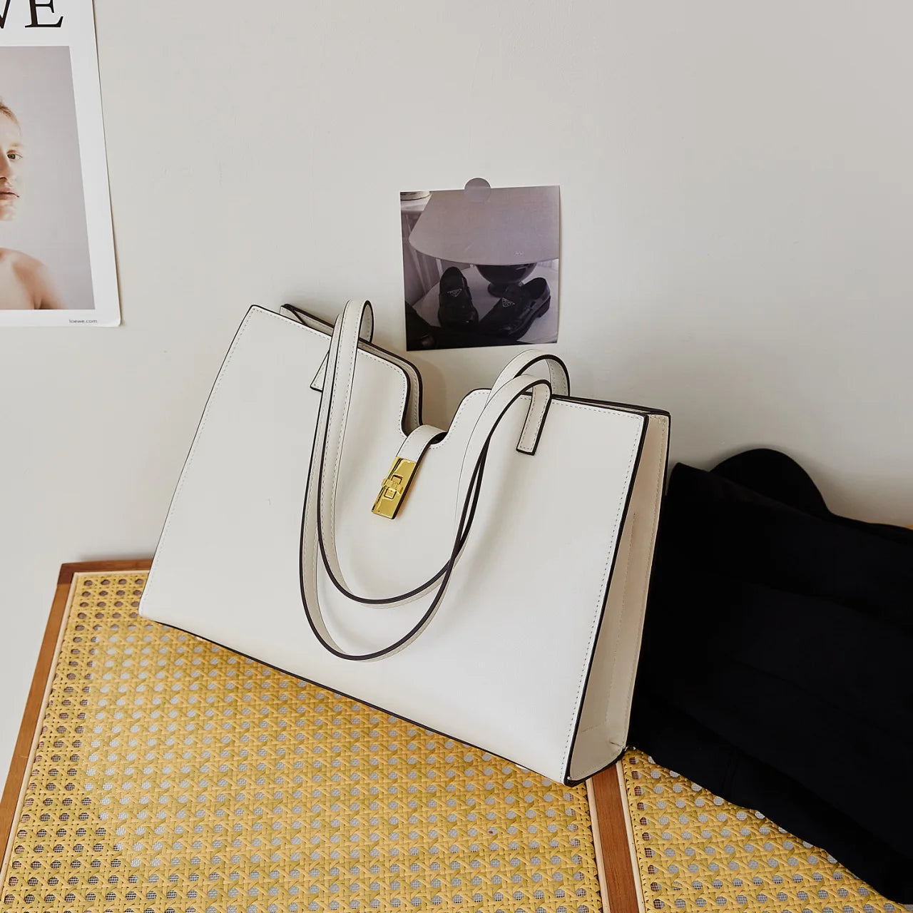 Sac à main cabas City-Grande capacité – Cuir PU MYNELIA