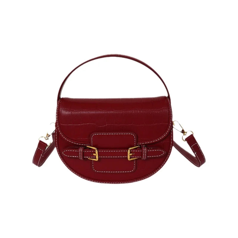 Sac en cuir PU Motif Croco Boucle Magnétique K-Fashion