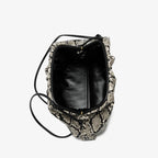 Sac bandoulière Clutch Femme – PU plissé imprimé- Style tendance