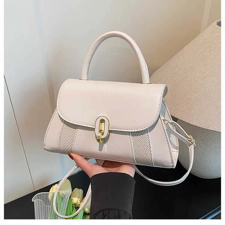 Sac  bandoulière PU Cuir Boucle Cadenas Femme