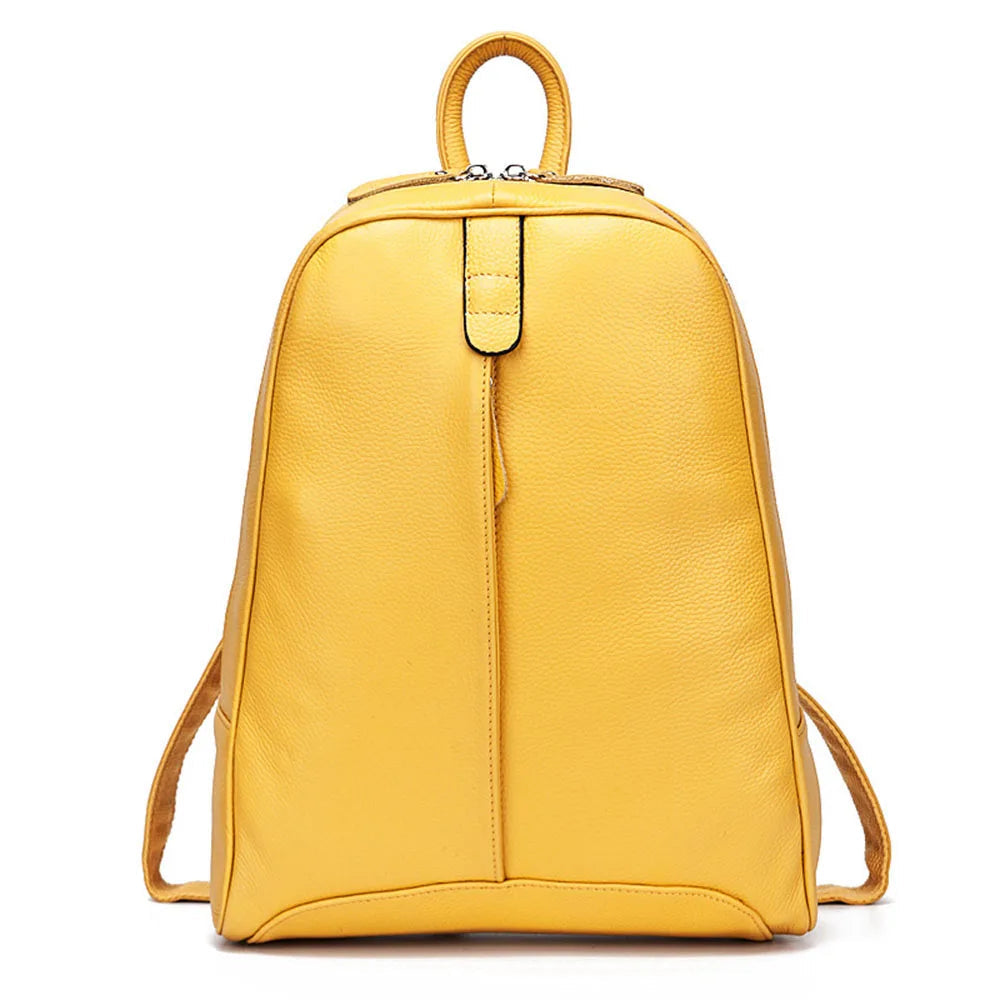 Sac à Dos Femme en cuir véritable – Grande Capacité, Élégant & Casual | MYNELIA