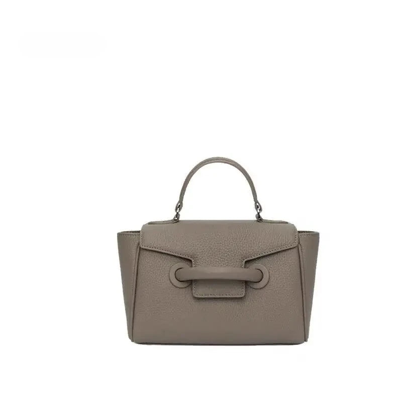 Sac Rabat Cuir Véritable Vintage Top Handle Croisé