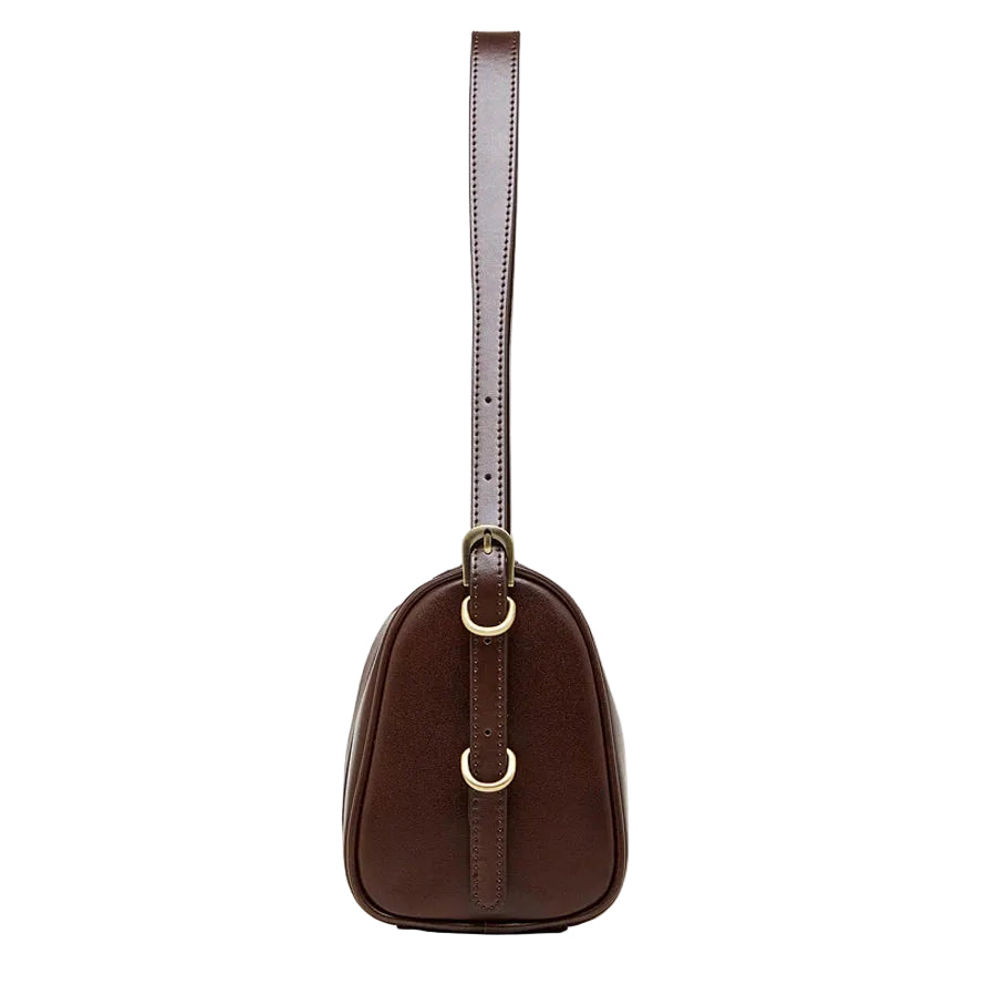 Sac bandoulière cuir véritable – Forme cylindrique souple