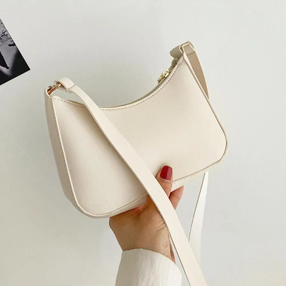 Sac à main bandoulière en cuir Verni -Style Minimaliste Rétro MYNELIA
