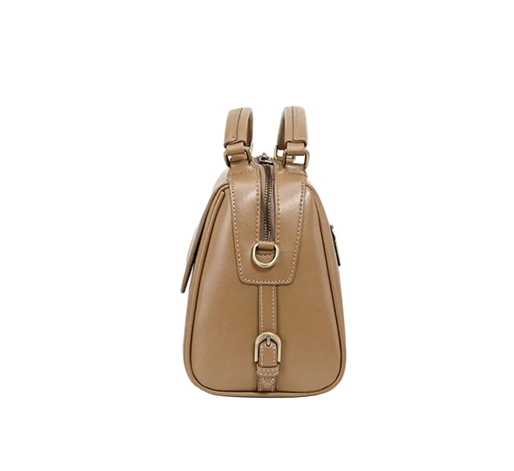 Zency Damen Handtasche aus echtem Leder Rindsleder Umhängetasche Große Boston Crossbody Satchel Für Mode Bolsa Zwei Riemen