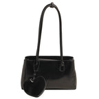 Women's Handbag Retro Tote Bag High End Shoulder Bag Large Capacity, Solid Color Simple Underarm Square Bag MYNELIA