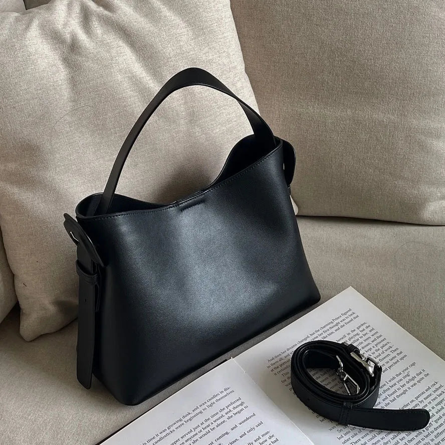 Sac à main tote bag cuir véritable–Sac cabas luxe grande capacité MYNELIA