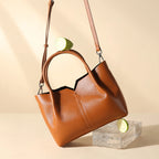 Sac Satchel en Cuir  Ruché Rubans Épaule Croisé