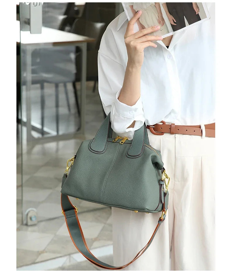 Sac à main en cuir véritable  – Élégance Intemporelle MYNELIA