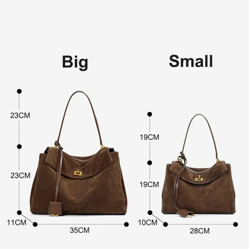 Sac Tote en Daim & Cuir | Grande Capacité Femme – Bandoulière Chic MYNELIA