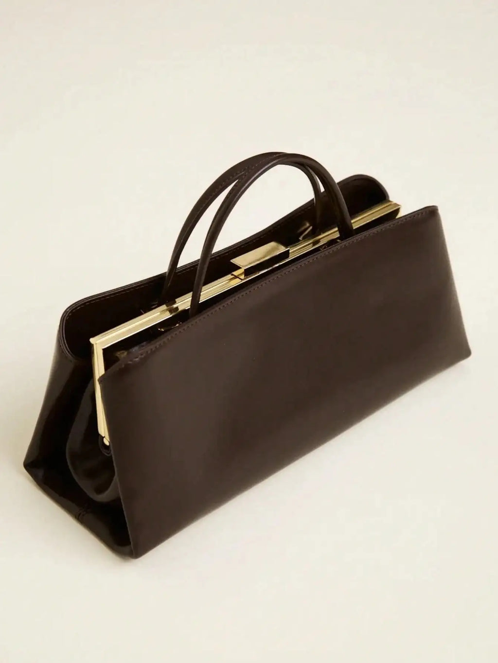 Sac Baguette Microfibre Fermoir Frame Épaule Croisé