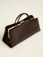 Sac Baguette Microfibre Fermoir Frame Épaule Croisé