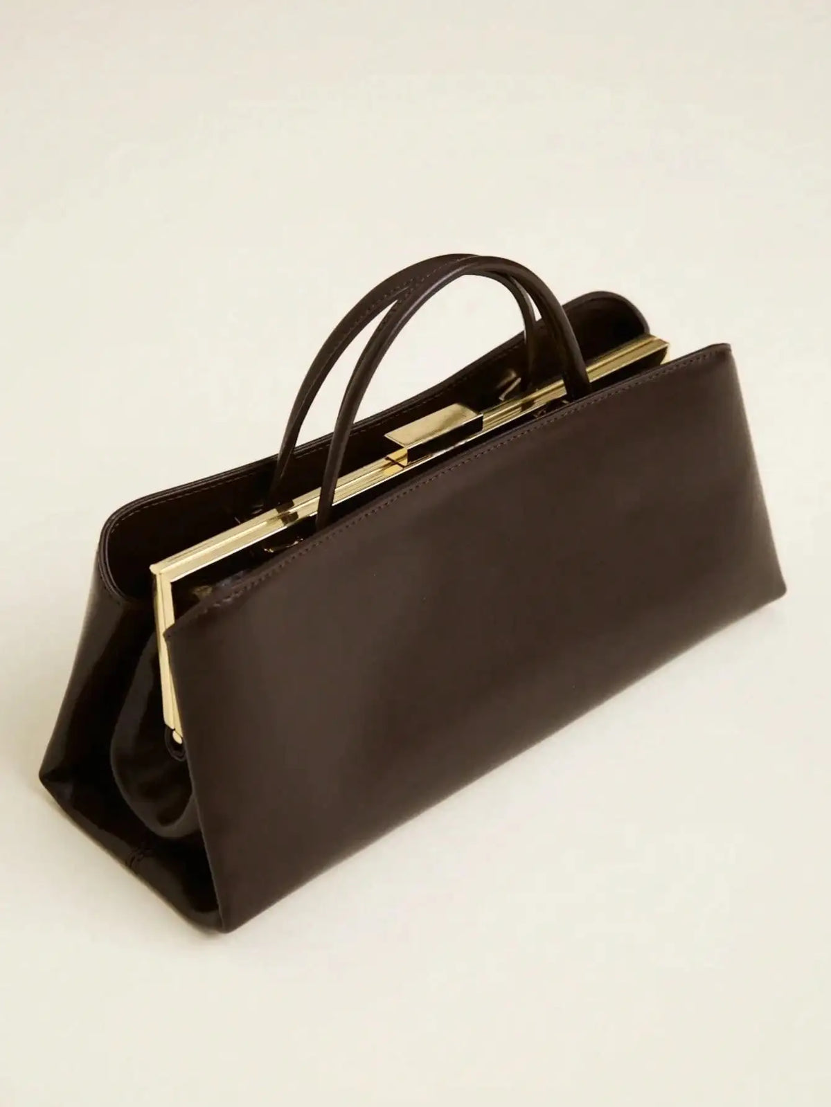 Sac Baguette Microfibre Fermoir Frame Épaule Croisé
