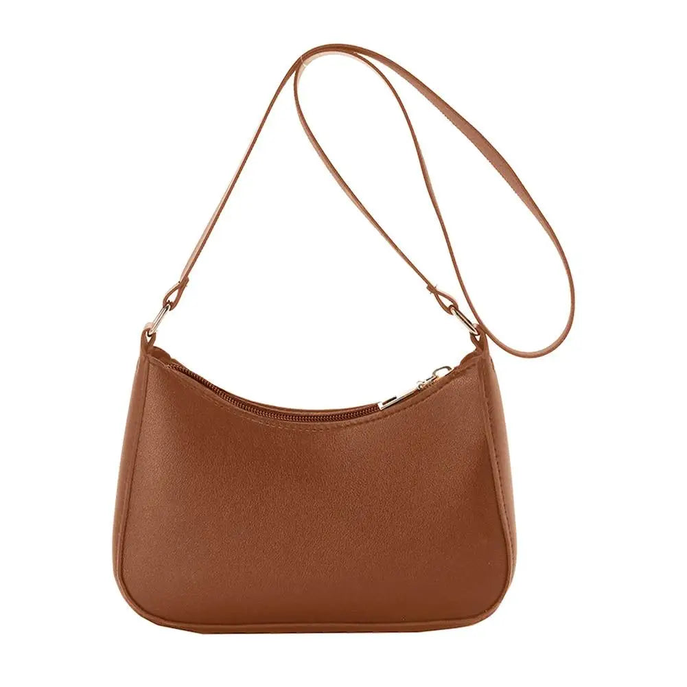 Sac à main bandoulière en cuir Verni -Style Minimaliste Rétro MYNELIA
