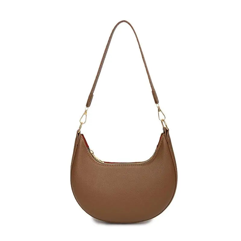 Sac Baguette en cuir PU Demi-Lune Léger