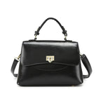 Sac en cuir PU Souple Urbain Lock Buckle Poche Épaule Croisé