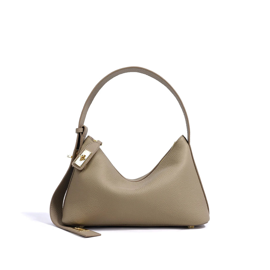 Sac Épaule en Cuir véritable Pleine Fleur  Grain Léger
