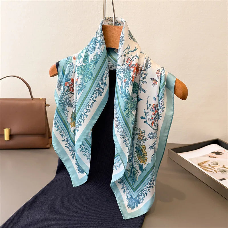 Foulard Carré Femme Motif Paisley – 70×70 cm, Doux & Multicolore MYNELIA