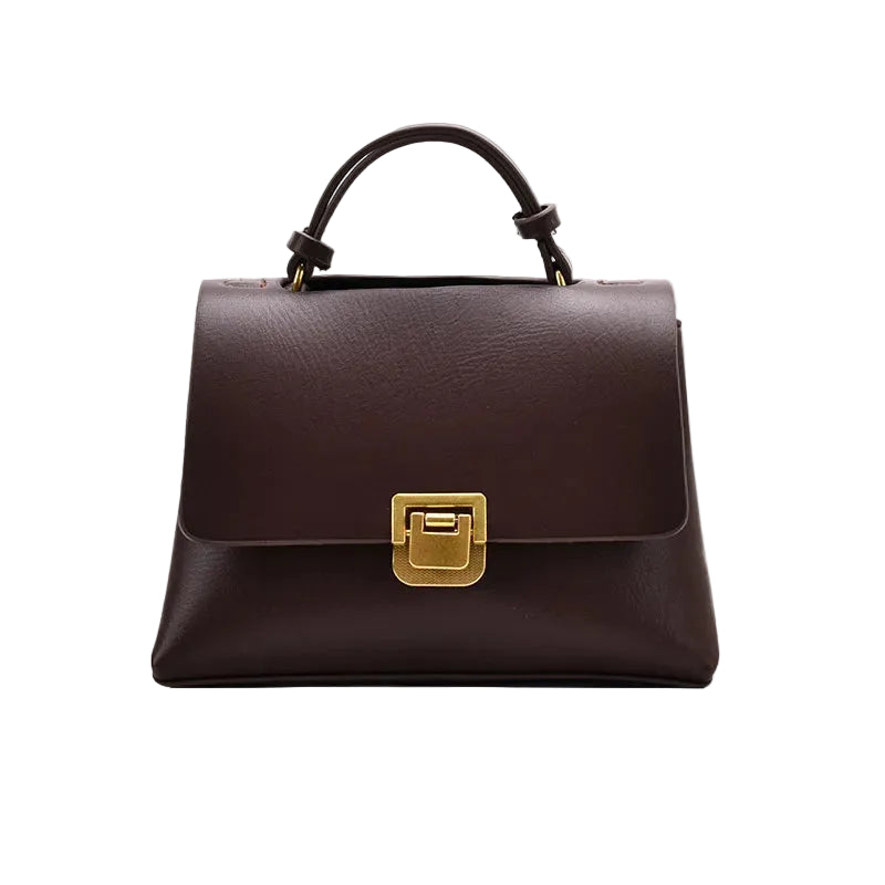 Sac à main vintage–Bandoulière fermoir doré style rétro chic MYNELIA
