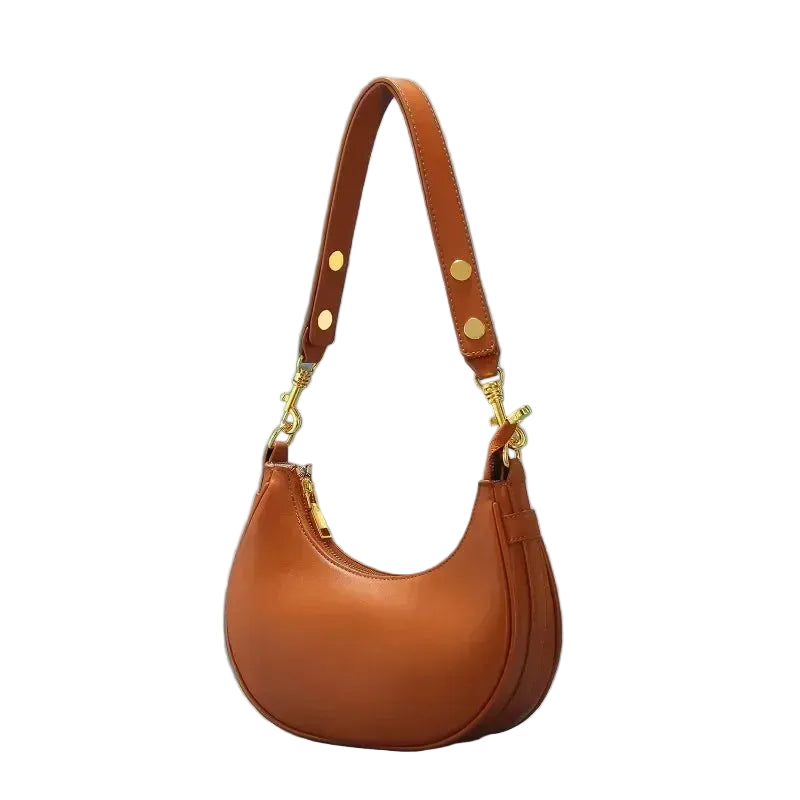 Sac épaule femme demi-lune souple en simili cuir