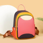 Sac à dos Cuir Véritable Patchwork Coloré – Multi-Poches