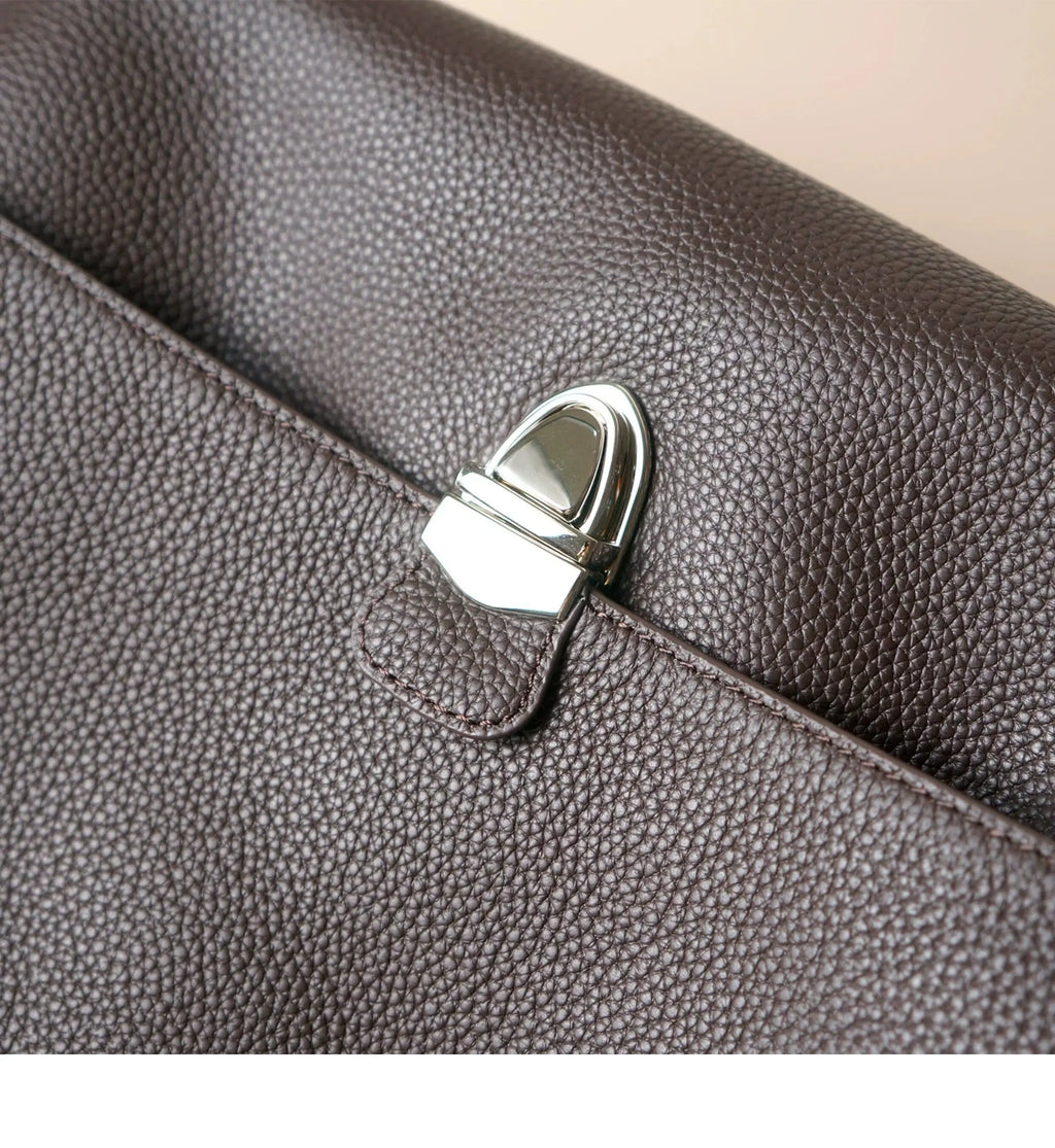 Sac en cuir véritable Satchel  Rabat Sequins