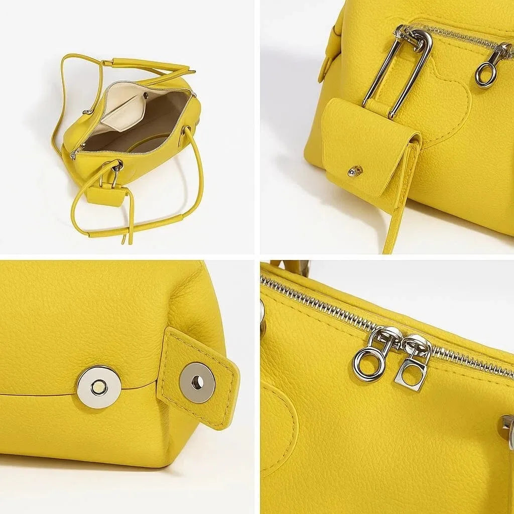 Sac bowling cuir vache première couche – Port épaule souple